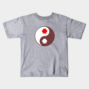 yin yang balance harmony design eastern philosophy dj music Kids T-Shirt